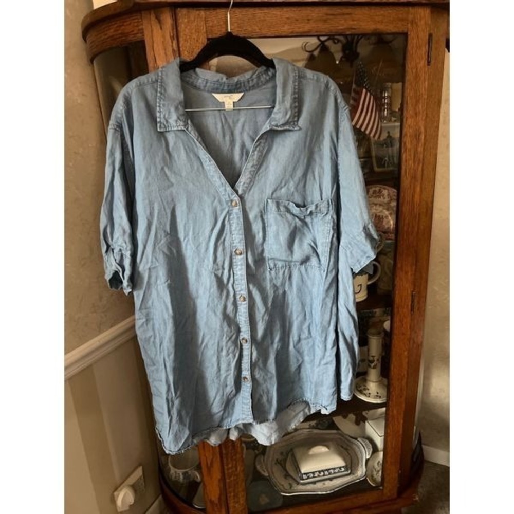 Terra & sky tunic Jean blouse 3XL